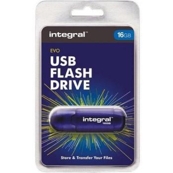 Integral EVO USB 2.0 Flash Drive - 16GB Blue