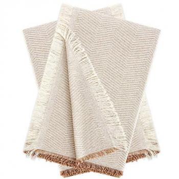 Pack 2 Plaids Multiusos Espiga Beige 180x260 cm - Fundas para Sofá y Mantas para Cama