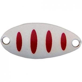 NOMURA Ondulantes Spoon Spinning Isei Trout Area Sue 3.30 cm 2.30 g Blanco Rayas Rojas