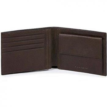 Piquadro Black Square Monedero, 0.58 Liters, Marrón