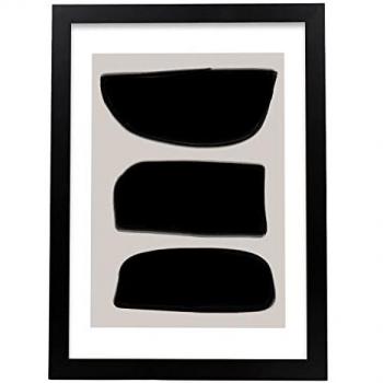 Lámina Artística Decorativa A3 Estilo Abstracto Moderno Negro Sin Marco para Decorar Hogar y Estudios