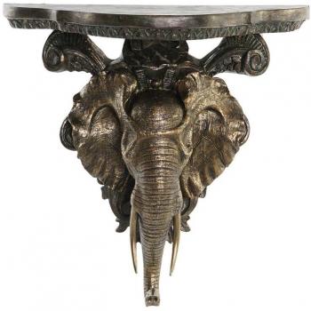Estante DKD Home Decor Elefante Dorado Resina (36,5 x 16,5 x 36 cm)