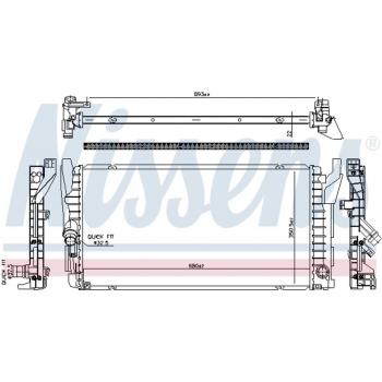 Radiador de refrigeración del motor NISSENS 606385