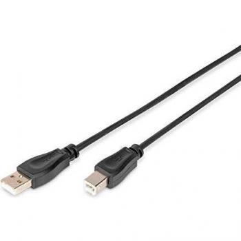 Cable USB 2.0 A a B de 3m - Conexión rápida - Negro