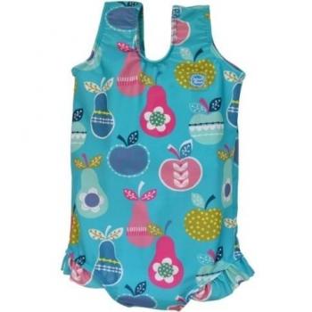 Splash About SCTF1 - Bañador para niña, color azul con diseño de tutti frutti, 1-2 años