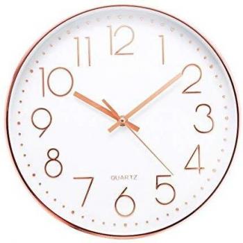 Jeteven 30CM Reloj de Cuarzo de Pared Luminoso Dormitorio Sala Reloj Simple Personalizado
