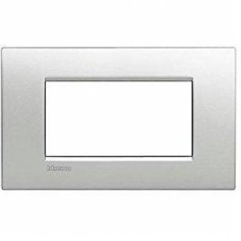 Placa Bticino Livinglight AIR 4 Módulos Tech Color Gris LNC4804TE