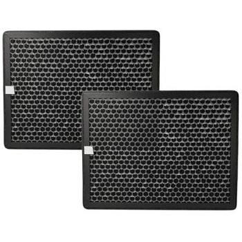 Filtro de Aire de Carbón Activado Vhbw - 2x Reemplazo para Philips FY2420/30 - Negro
