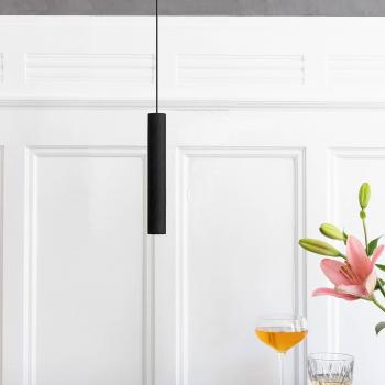 Lámpara colgante UMAGE Chimes de roble negro, 22 cm, con tecnología LED