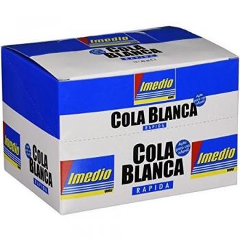 Imedio 6304671 - Caja de 12 colas, 40 g, color blanco