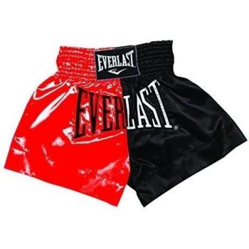 Everlast EM7 - Pantalón de thai boxing unisex, color rojo / negro, talla XL