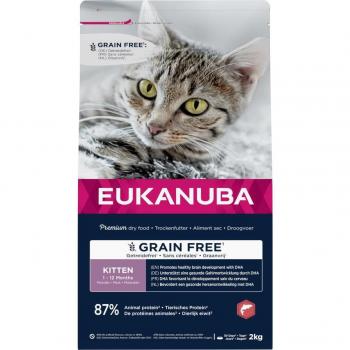 Eukanuba Kitten Grain Free Rich in Salmon Dry Cat Food - 2 kg