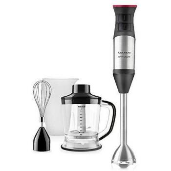 Taurus Bapi 1200 Plus Inox - Batidora de Mano, 1200 W, Bate y Pica Hiello, Agarre Ergonómico, 3 Accesorios