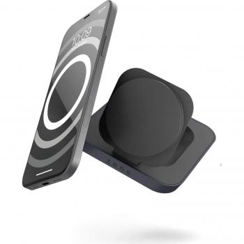 Cargador Inalámbrico Rápido Magnético ZENS para Smartphone y Auriculares - 15W, Negro