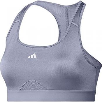 Adidas Powerreact Training Medium-Support Bra Sujetador Deportivo Mujeres Plateado - XS