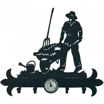 IMEX EL ZORRO El Zorro 11666-Colgador de Llaves Ganadero, 290 mm, Hierro Forjado, Negro, 2.5x29x17.5 cm