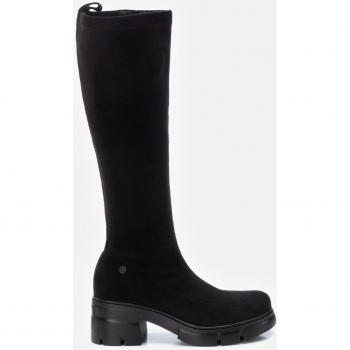 Botas Altas de Mujer Estilo Mosqueteras con Tacón Ancho de Goma - Modelo Refresh 172278 Negro