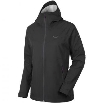 SALEWA Puez (Aqua 3) PTX Chaqueta, Mujer, Negro (Black out / 0730), 38/32