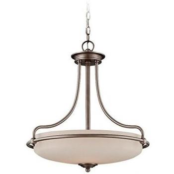 Lámpara Colgante de Techo Griffin 4 Luces Níquel Antiguo E27