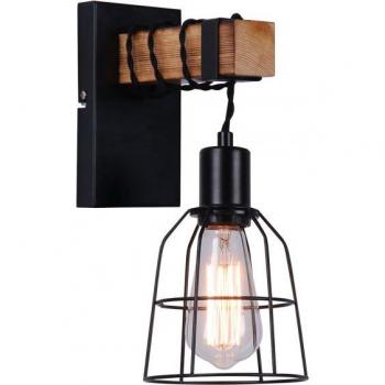 Aplique Industrial y Retro Ponte Negro 1 Luz E27 Italux