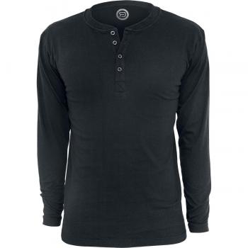 R.E.D. by EMP Basic Henley Manga Larga Negro S