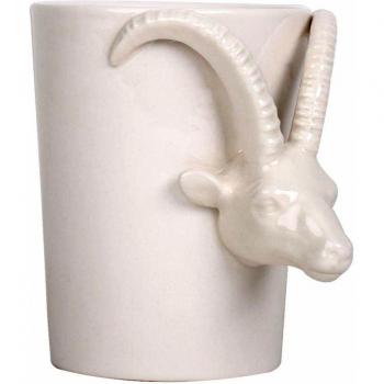 Helio Ferretti Lobo Taza, Cerámica, Blanco, One size