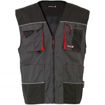 Terratrend Job 30142 - 5 x l-6310 tamaño 5 X -LARGE activa chaleco - gris oscuro/negro
