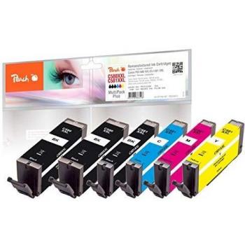 Pack Ahorro Plus de Tinta XXL compatible con Canon PGI-580XXL y CLI-581XXL (6 cartuchos: Negro, Cian, Magenta, Negro Fotográfico, Amarillo)