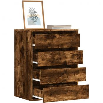 Cajonera de esquina de madera de ingeniería envejecido 60x41x76 cm Marrón