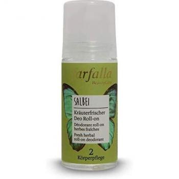 Farfalla Sage Herbal Freshener Deodorant Roll-On, 50 ml - Aluminum-Free & Vegan
