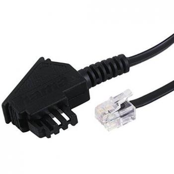 Cable Telefónico Universal Hama TAE F (6m) Negro