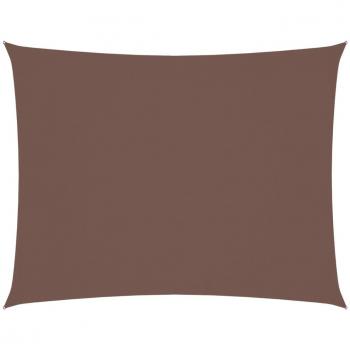 Toldo de vela rectangular tela Oxford marrón 2x3,5 m