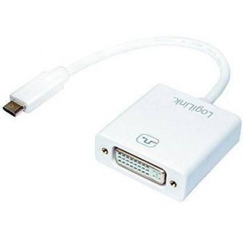 LogiLink USB-C/DVI USB-C DVI Color blanco - Adaptador para cable
