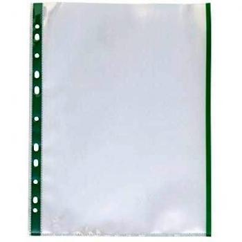 Grafoplas 5501120 - Fundas PP con indicador de color, A4, color verde
