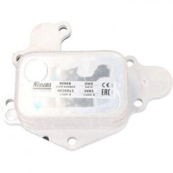 Radiador de aceite NISSENS 90968 para PEUGEOT 5008 I, Partner II Tepee, 308 SW 2 y CITROËN Berlingo, sin alojamiento del filtro