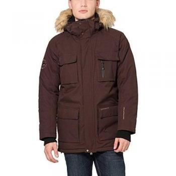 Ultrasport Luca Parka Deportiva, Hombre, Marrón Oscuro, L