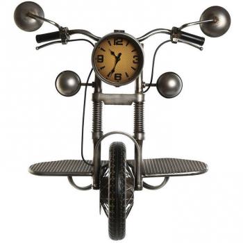 Reloj de Pared Home ESPRIT Negro Plateado Metal 60 x 30 x 78 cm