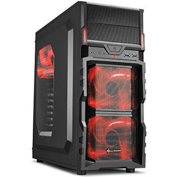 Sharkoon VG5-W Escritorio Negro Carcasa de Ordenador - Caja de Ordenador