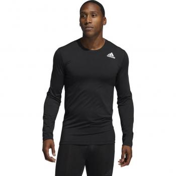 adidas Camiseta Techfit Compresión Manga Larga para Hombre en Negro, con tecnología de compresión, diseño ajustado, manga larga y material transpirable