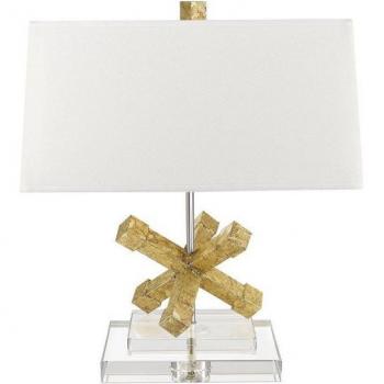 Lámpara de mesa Jackson Square - Elstead - Lámpara de mesa cuadrada 1 luz Dorado, E27