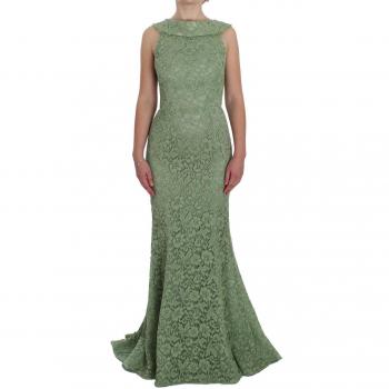 Green Floral Lace Sheath Maxi Dress - IT40|S, Dolce & Gabbana, Gowns, female, Green, Size: XS