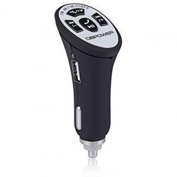 Bluetooth V3.0 Receptor de la mš²sica, cargador de Coche DBPOWER BA-600 con FM Funciš®n del Transmisor, Manos libres + AUX Cable, Coches Inalš¢mbricas Soluciones de Bluetooth