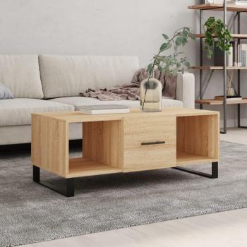 Mesa de centro Sonoma de madera multicapa de roble 102x50x40 cm