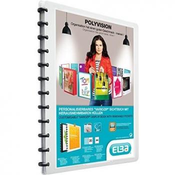 Carpeta de anillas Vario-Zipp A4 con 20 fundas, color blanco