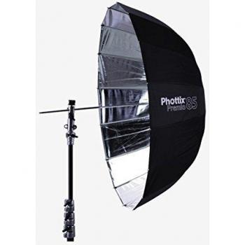 Paraguas Reflector Phottix Premio 85cm Plata/Negro