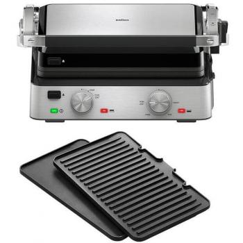 Braun CG 7020 Multi Grill 7 - 2000W Electric Contact Grill with Independent Plates, Black/Stainless Steel