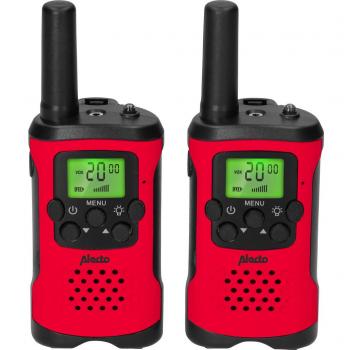Set de 2 Walkie-Talkies para niños Alecto FR115RD con alcance de hasta 7 kilómetros, rojo/negro