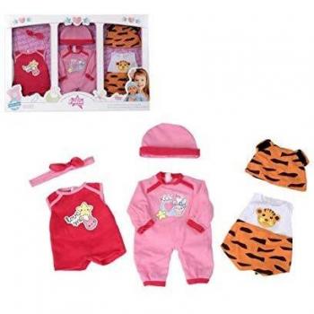 Falca Estuche 3 Vestidos para MUÑECAS DE 38 A 40 CM. Ropita para muñecas – Dos Piezas - Modelos aleatorios. Vestidos para Cambiar el Look de tu bebé. Producto Recomendado para Mayores de 3 años