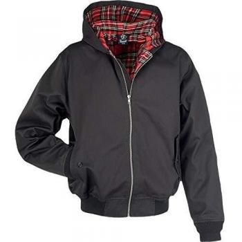 Brandit Lord Canterbury Hooded Bomber Jacket - Black - Men's XXL