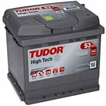 Batería para coche Tudor Exide HIGH-TECH 53Ah, 12V. Dimensiones: 207 x 175 x 190. Borne derecha.